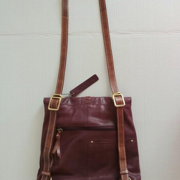 Nino BOSSI Genuine Leather Backpack Burgundy Leather Backpack / Purse main image 5